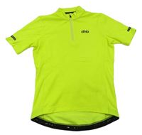 Neonově žluté cyklistické tričko s písmenky