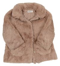 Svetloružový kožušinový kabát H&M