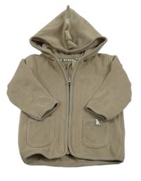 Béžová plyšová prepínaci mikina s kapucňou George