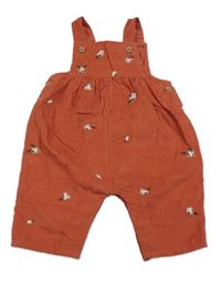 Oranžové kvetinové na traké manšestráky George