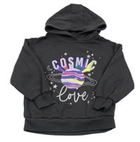 Antracitová mikina s obrázkom a kapucňou Primark