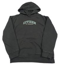 Antracitová mikina s nápisom a kapucňou M&S