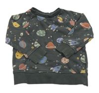 Sivá mikina s planetami H&M