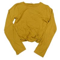 Hořčicové crop triko Matalan