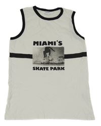 Bielo-čierne tielko s obrázkom Pocopiano