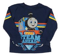 Tmavomodré triko s mašinkou Tomášem 