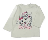 Biele tričko s mačkami