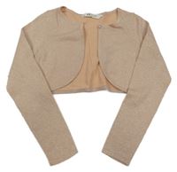 Lososové trblietavé svetrové bolerko H&M