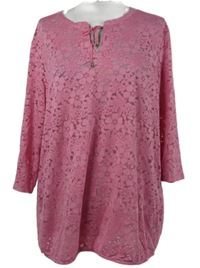 Dámská růžová tunika s květy G.W.