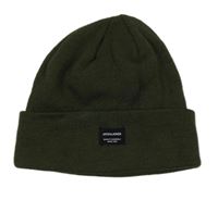 Tmavozelená čepice s nášivkou Jack & Jones