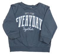 Tmavosivá mikina s nápisom Topolino