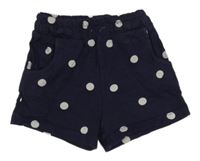 Tmavomodré puntíkaté kraťasy Nutmeg
