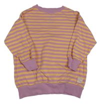 Růžovo-oranžová pruhovaní dlouhá mikina Next