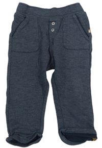 Tmavomodré melírované chino teplákové nohavice OBaïBi