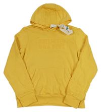 Nové - Žlutá mikina s 3D nápisem a kapucí Decathlon