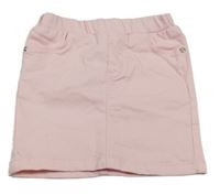 Svetloružová ľahká rifľová sukňa