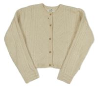 Smotanový prepínaci crop sveter s 3D vzorom H&M