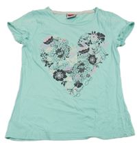 Belasé tričko s kvietkami Yigga