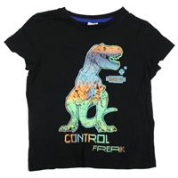 Černé tričko s dinosaurem Kiki&Koko