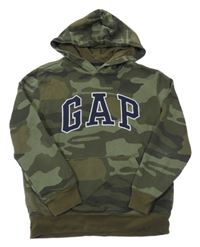 Khaki army mikina s kapucí GAP
