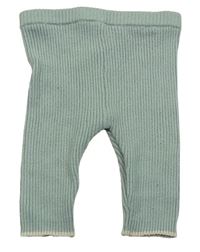 Zelenošedé rebrované pletené nohavice F&F
