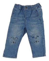 Svetlomodré rifle s tigrami zn. C&A