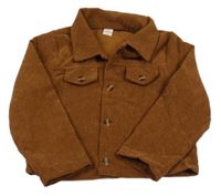 Béžová rebrovaná košeľová bunda