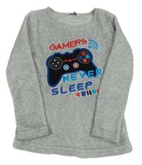 Sivá chlpatá mikina s ovladačem Pep&Co