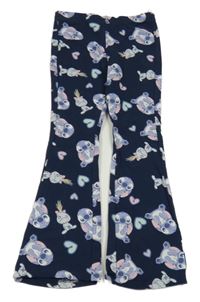 Tmavomodré zvonové teplákyové kalhoty se Stitchem C&A