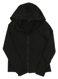 Čierna prepínaci mikina s kapucňou Shein