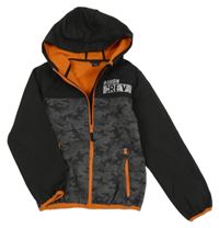 Šedo-černá softshellová bunda s kapucí Y.F.K.