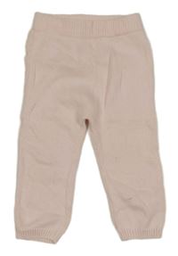 Svetloružové pletené nohavice