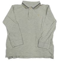 Sivo-béžové melírované tričko s golierikom George