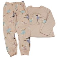 Broskvové plyšové pyžamo s vílami Primark