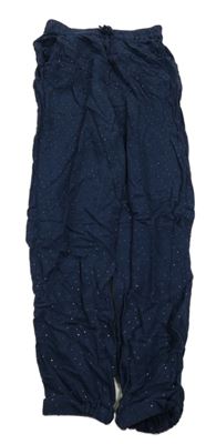 Tmavomodré turecké nohavice s bodkami Yigga