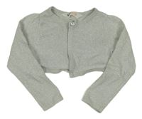 Strieborné trblietavé svetrové bolerko H&M