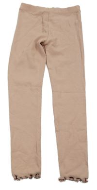 Svetloružové rebrované legíny Geogre