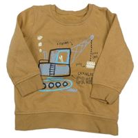 Béžová mikina s bágrom George