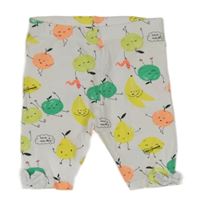 Bílé capri legíny s ovocem So Cute