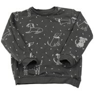 Tmavosivá mikina s pejsky M&S