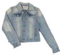 Svetlomodrá rifľová crop bunda Matalan