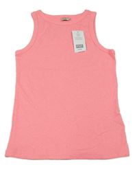 Nové - Neónově ružový rebrovaný top F&F