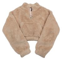 Broskvová kožešinová crop bunda Primark