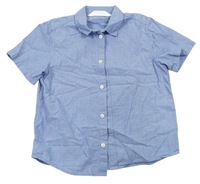 Modrá melírovaná košeľa H&M