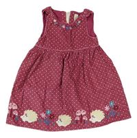 Svetlovínový é menšestrové šaty s ježečky a muchomůrkami Jojo Maman Bébé
