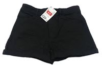 Čierne rifľové kraťasy H&M