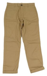 Béžové chino plátěné kalhoty H&M