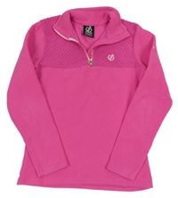 Tmavoružová fleecová funkčná mikina s logom a vzorom Dare 2B