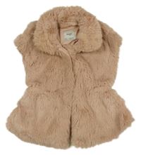 Pudrová kožušinová podšitá vesta Mayoral