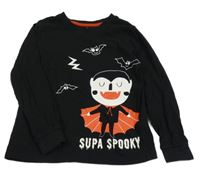 Čierne tričko s upírem lupilu